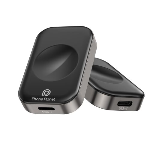 2 az 1-ben Apple Watch töltő, fekete (USB-C és Lightning bemenettel)