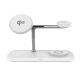 T255 QI2 15W vezeték nélküli töltőállomás iPhone, Apple Watch és Airpods készülékekhez, fehér