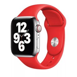   Apple Watch piros szilikon szíj 42MM (Series 1-3)/44/45/46/49MM M/L