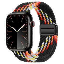   Apple Watch fekete/szivárvány fonott szíj 42MM (Series 1-3)/44/45/46/49MM